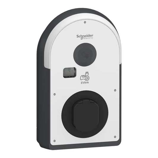 EVlink Pro AC/AC charging station, 22kW, 32A, 3P+N, T2S output socket, RDC-DD 6mA, MID meter